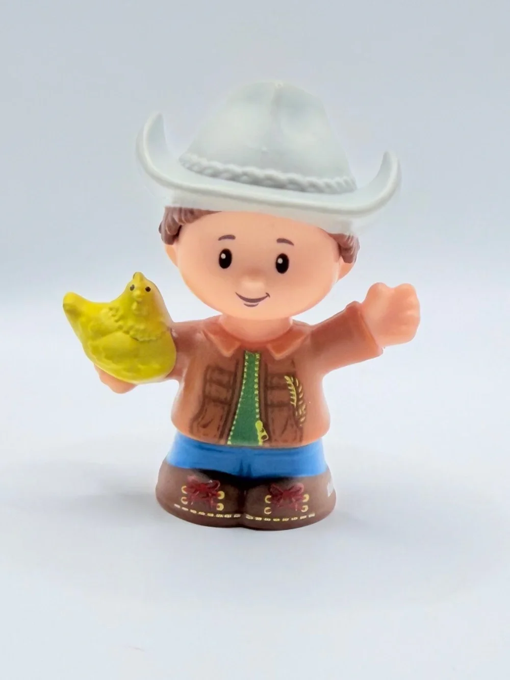 Fisher-Price Little People Farmer Eddie Figure 2016 Cowboy Hat & Hen Accessory